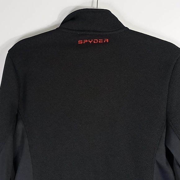 Spyder Fleece Lined Zip Up Jacket Size Youth XL (18-20) Black/ Red - Picture 4 of 15